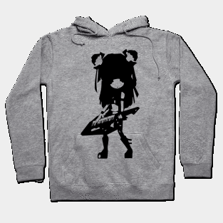 Kung Fu Girl (idol) minimal silhouette white Hoodie